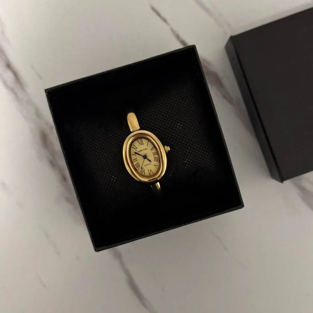 SKU0249 Retro Gold Women Watch Bracelet Vintage vibe‎ Stainless steel + gift bag